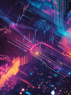 炫彩科技风数据线条背景图