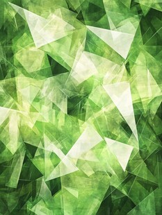 绿色几何拼接抽象背景图