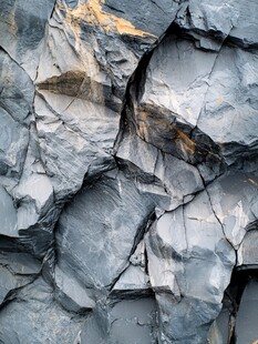 纹理独特的灰色岩石表面