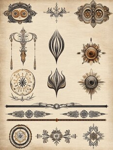 复古装饰艺术元素集合