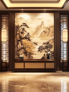 中式山水玄关 典雅大气