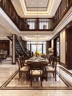 豪华双层挑高餐厅家居设计