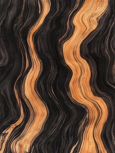 黑棕波浪纹理艺术图案