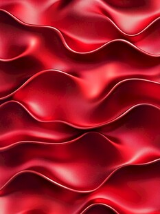 红色绸缎波浪纹理背景