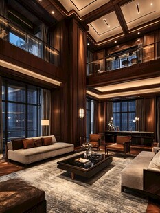 豪华双层挑高客厅设计