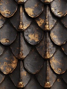 复古金属鳞片铠甲纹理