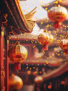 古建挂饰灯笼氛围感满满