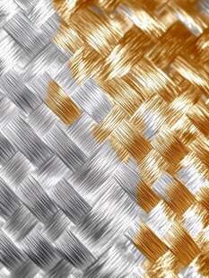 金银交织的编织纹理