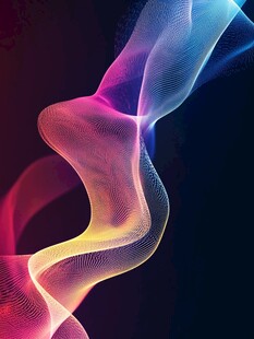 梦幻炫彩流动波纹线条