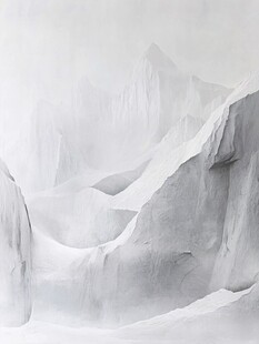 梦幻冰雪山脉景观