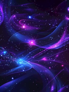梦幻星空炫彩线条背景图