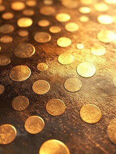 金色圆点纹理装饰画面