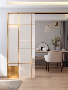 简约现代金属边框隔断空间