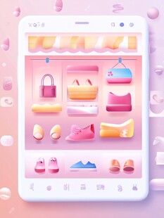 手机中的时尚购物橱窗