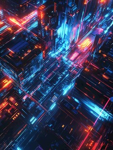 未来都市数字光影景观