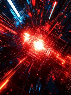 炫酷科技感光线空间画面