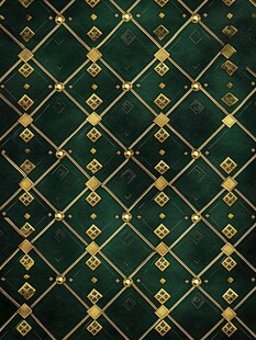 墨绿色底金色几何图案纹理