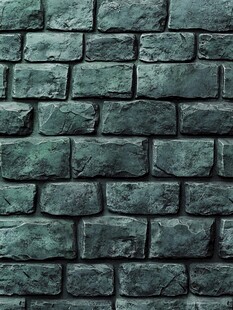 青灰色复古石砖墙纹理