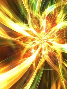 炫彩光芒绽放抽象花朵