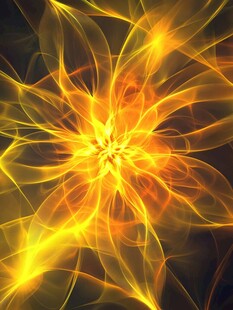 梦幻炫彩发光花朵图案