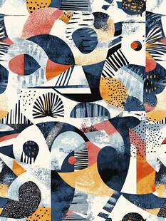 几何抽象艺术风图案设计