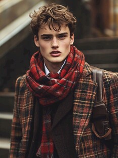 时尚型男的秋冬穿搭风采