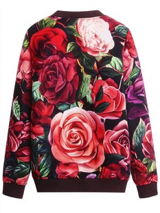 花卉印花时尚女士卫衣