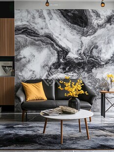 现代简约风客厅大理石背景