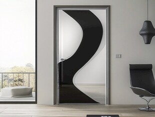 现代简约风格黑白艺术门