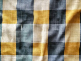 多彩格子布料纹理特写