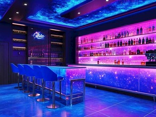 梦幻炫彩酒吧内部场景