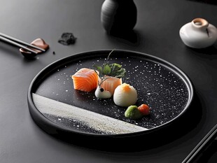 精致日式刺身摆盘