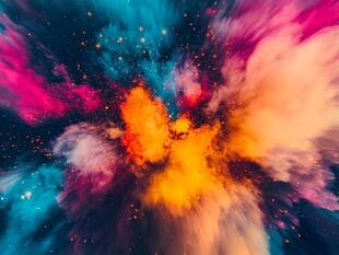 绚丽星云爆发奇幻景象