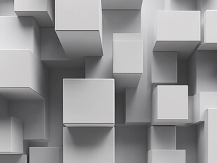 立体白色方块几何背景图