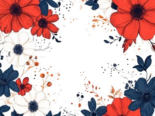 花卉边框装饰图
