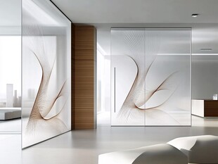 现代简约风玻璃隔断装饰