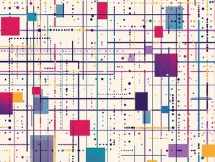 多彩几何线条抽象背景图