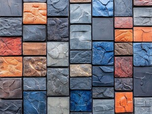多彩石纹瓷砖墙面纹理