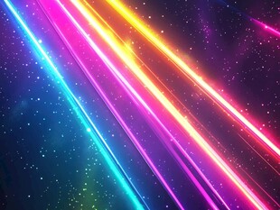 炫彩光线宇宙星空背景图