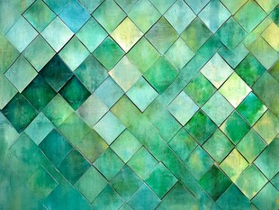 青绿色几何方块拼接背景