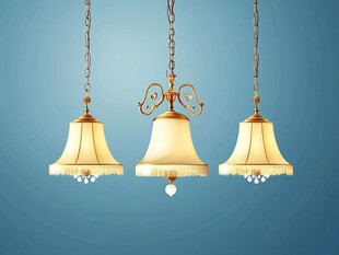 复古风格三联吊灯装饰