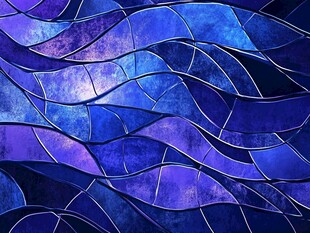 梦幻蓝紫色波浪玻璃纹理
