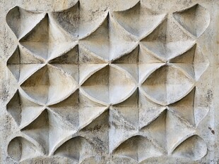 几何纹理混凝土墙面艺术