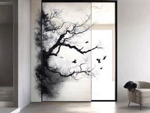 中式水墨风墙绘艺术空间