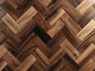 人字形木质地板纹理特写