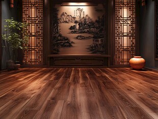 中式古风室内木质空间