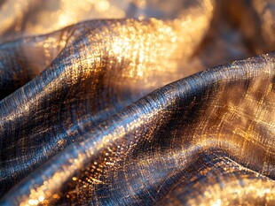 金色光泽丝绸织物纹理