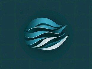 海浪抽象标志设计