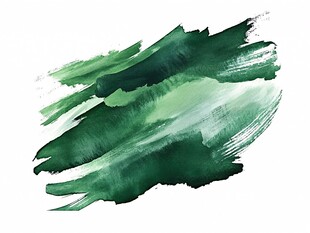 绿色水彩笔触艺术图案
