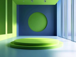 绿色创意室内展示空间